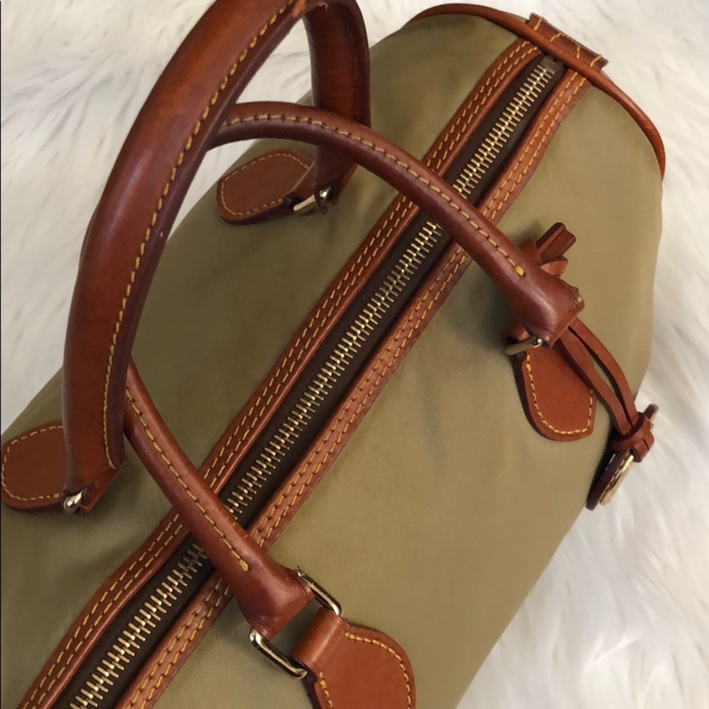 Dooney & Bourke Nylon and Brown Leather Barrel Bag - Picture 2 of 8